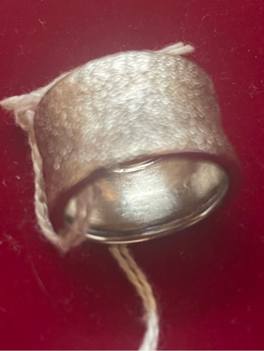 NWT Textured Wide Silver Band Ring